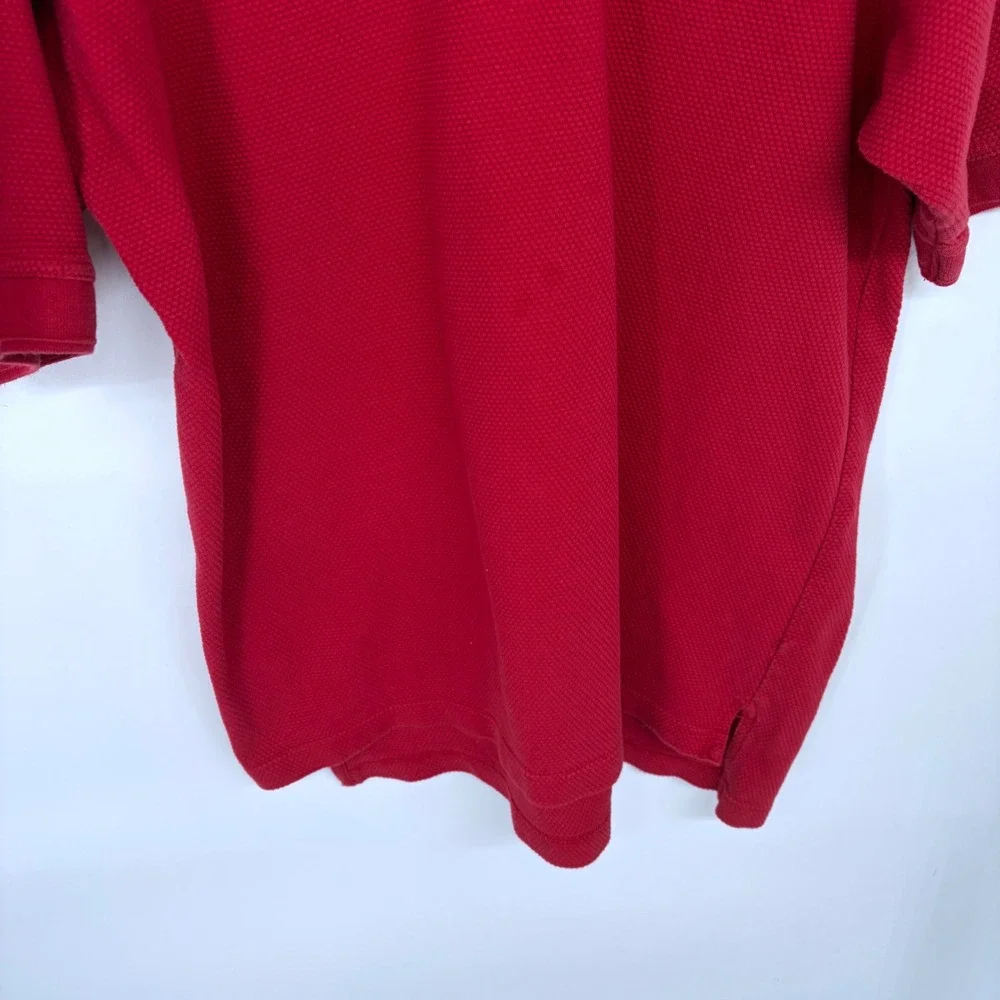 Cadre Athletic Wisconsin Badgers‎ Polo Shirt Men's Large Red Embroidered Waffle - Picture 3 of 6